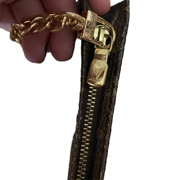 Louis Vuitton Monogram Pochette Pouch Bag with Chain - Picture 8 of 16